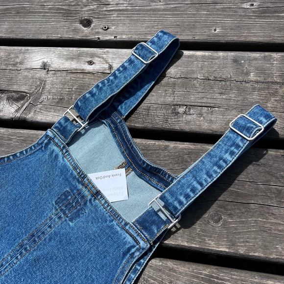 BNWT Frank And Oak Denim Pinafore Dress XS - Picture 6 of 7
